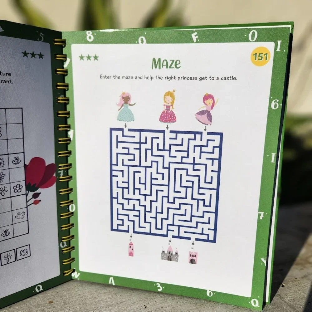 NEW Kids Brain Teaser Puzzle Activity Book Sodoku Crossword Word Search Workbook